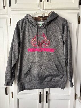 Realtree Gray Hoodie with Hot Pink/Camo